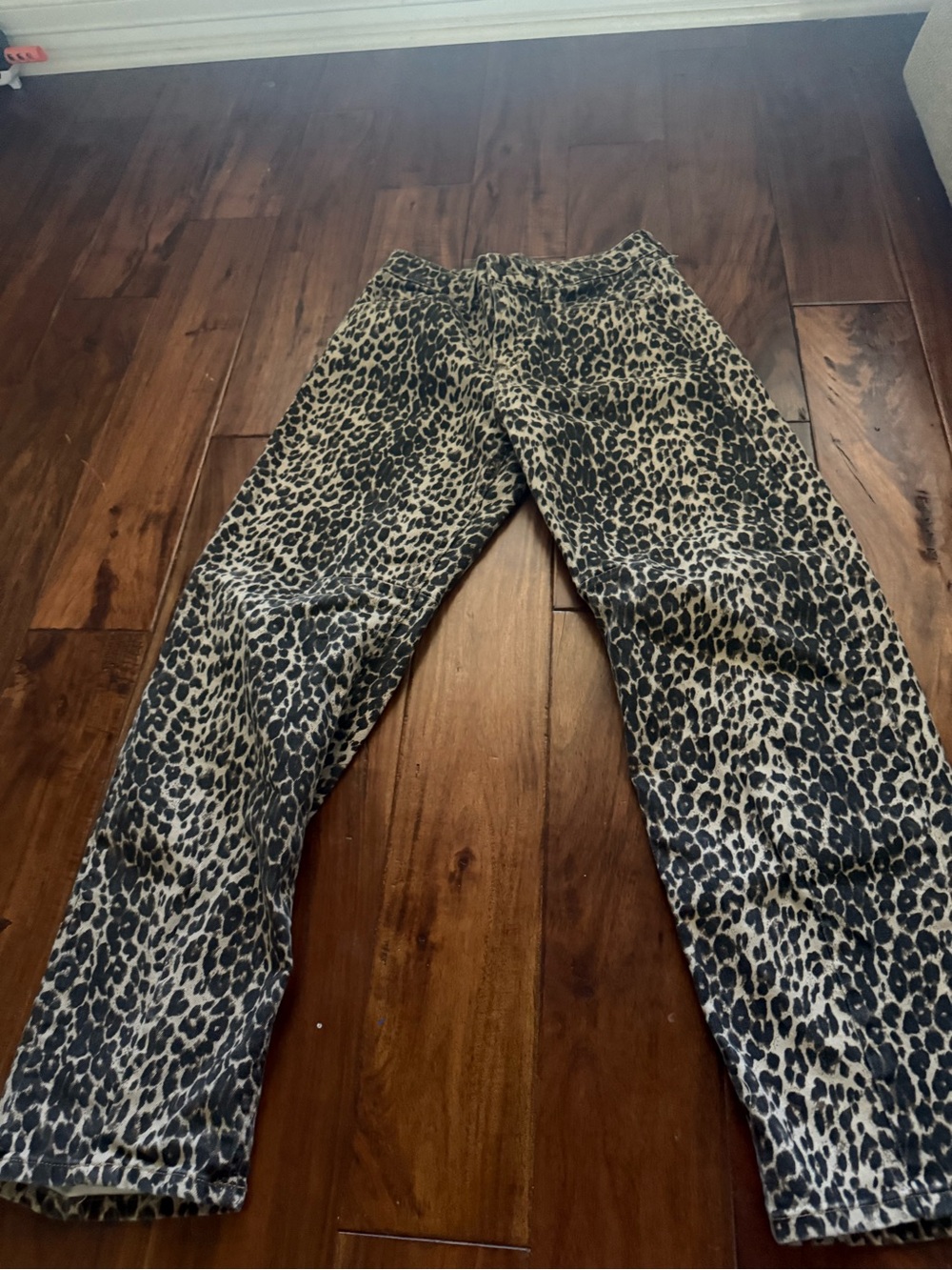 Just USA Kids Leopard Print Jeans - Black & Tan